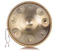 LOMUTY Handpan-Drum 432 HZ for Beginner, Steel Drums 9 Töne 19 Zoll, Handdrum in D-Minor, Hand Pan mit Drum-Bag and Handpan Holder, Musical Instruments for Sound Healing, Meditation, Yoga, Gold
