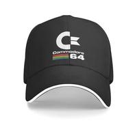 Lomvieal Commodore 64 Logo Baseball Cap Fashion C64 Sid Amiga Retro Computer Geek Nerd Sandwich Caps Unisex Adjustable Sun Hat Sport