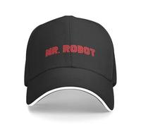 Lomvieal Mr. Robot Red and Black Baseball Cap Horse Hat Sun Caps Custom Beach Visor Men