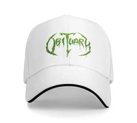 Lomvieal Obituary Baseball Caps Fashion Metal Band Heavy Metal Sandwich Hat Unisex Adjustable Headwear Outdoor Cap