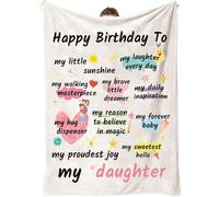 LOMY Birthday Gifts for Daughter, Daughters Blanket Gift from Mum and Dad, 18th Birthday Presents for Girl, Soft Throw Blanket for Sofa Bed, Comfort Soft Nap Throw