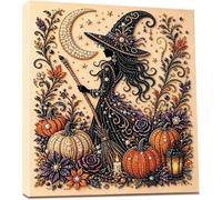 LOMY Halloween Ghost Pearl Art DIY Kit, Ghost Diamonds Painting Craft with Crystal Pearl Beads, Spooky Ghost Diamond Art for Adults, Halloween Home Wall Decor, Fall DIY Gift