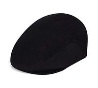 Lona Scott Made in Scotland Cashmere Mens Flat Cap, 20% Cashmere 80% Wool Black 60
