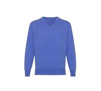 Lona Scott Men's Cashmere V Neck Jumper Electric Blue XX- Large