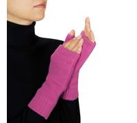 Lona Scott Women’s Cashmere Fingerless Gloves, Cashmere Mittens, Pink