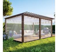 Lona Transparente Impermeable, Resistente, Para Uso En Exteriores, Protección Contra La Lluvia, Resistente Al Agua, Resistente A Los Rayos UV, Hermética, Con Ojales. Clear,2x5m