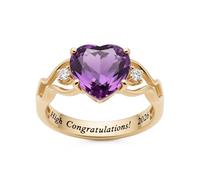LONAGO Gold Rings For Women Are Made Of 9K/14K/18K Gold Or 925 Silver, Set With Zirconia, And Can Be Engraved With The Year Or Other Blessings On The Inside Of The Ring.