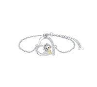LONAGO Monkey Bracelet 925 Sterling Silver Cute Monkey Holding Banana Bracelet Jewelry for Women
