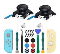 LONANDY 2 Pack Joycon Joysticks, Joycon Repair Kit Joystick Replacement Parts for Nintendo Switch, Switch Lite & Switch OLED, Include Thumb Grips, Metal Lock Buckles