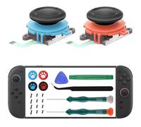 LONANDY Joycon Joysticks for Nintendo Switch 2 (2025), Upgrade Anti-Drift Analog Thumbstick, Switch 2 Joystick Replacement Joy-Con Repair Tool kit with Screwdrivers, Thumb Grips, 2 Pack