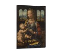 Lёonardo Dá Vīnci Painting Art《Madonna of The Carnation》Poster Home Decor Wall Art Hanging Picture Print Bedroom Decorative Room Aesthetic 24x36inch(60x90cm)