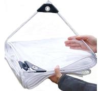 Lonas Transparentes De PVC Resistente Con Ojales, Impermeables, Resistentes A Los Rayos UV, Al Desgarro Y Al Frío, Ideales para Invernaderos, Patios, Jardines, Pabellones Clear,6X25ft
