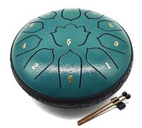 LONCHAN Steel Tongue Drum 11 Notes 6 Inches, Rain Drum for Outside with Bag, Music Book, Mallets, Finger Picks, Stickers - Meditation & Yoga Steel Drum