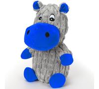 loncoldy Squeaky Dog Toys, Tough Stuffed Animals Hippo Chew Toy Blue