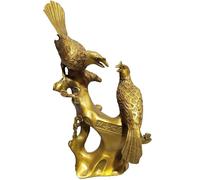 LONDAEE Antique Collection Pure Copper Double Happiness Linmen Copper Statue Living Room Ornament Decoration