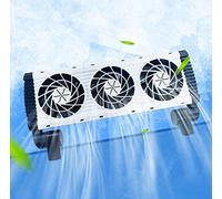 LONDAFISH Aquarium Cooling Fans Adjustable Aquarium Water Aquarium Chillers Cooling and Radiating Silent and Infinitely Variable Speeds (Triple Head)