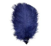 LONDGEN 10PCS Ostrich Feather 12-14 inch(30-35cm) Plumes for Party Wedding Centerpiece Festival Vases Decoration(Navy)