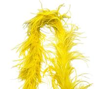LONDGEN 1ply Ostrich Feather Boa 2Yards for Dance Performance and 1920's Flapper Costume Accessory (Fuchsia)