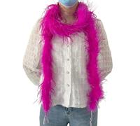 LONDGEN 1ply Ostrich Feather Boa 2Yards for Dance Performance and 1920's Flapper Costume Accessory (Yellow)