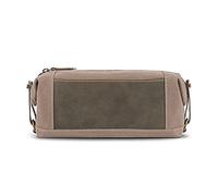 LONDO Genuine Leather and Canvas Travel Toiletry Bag Dopp Kit Green
