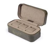 LONDO Genuine Leather Belmont Watch Box - Stylish Protective Durable Display Case for Timepiece Storage - High Quality Organizer for Men & Women Collectors (Green)