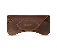 LONDO Genuine Leather Eyeglasses & Sunglasses Case with Magnetic Snap Closure