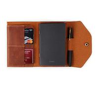 LONDO Genuine Leather Portfolio with Notepad and Snap Closure (Camel, Small), OTTO410