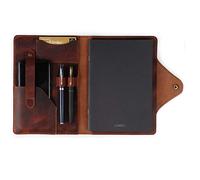 LONDO Genuine Leather Portfolio with Notepad and Snap Closure (Brown, Large), OTTO424