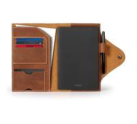 LONDO Genuine Leather Portfolio with Notepad and Snap Closure (Camel, Medium), OTTO416