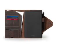 LONDO Genuine Leather Portfolio with Notepad and Snap Closure - Medium