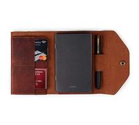 LONDO Genuine Leather Portfolio with Notepad and Snap Closure (Brown, Small), OTTO413