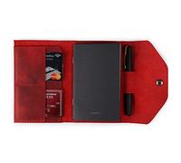 LONDO Genuine Leather Portfolio with Notepad and Snap Closure - Small