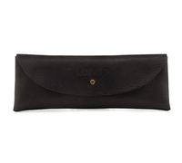 LONDO Genuine Leather Retro Pen and Pencil Case - Metal Snap Fastener, Pencil Pouch Stationery Bag