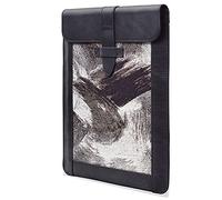 LONDO Genuine Leather Sleeve Bag for Ipad (Black, Small)