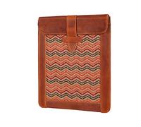 Londo OTTO478 iPad Pro 12.9 Case 2020 - Genuine Top Grain Leather iPad Case with Woven Garment Design for 2018-2020 iPad Pro 3rd & 4th Generation - Compatible with all 12 Inch Tablets - Camel