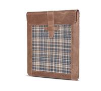 Londo OTTO482 iPad Pro 12.9 Case 2020 - Genuine Top Grain Leather iPad Case with Woven Garment Design for 2018-2020 iPad Pro 3rd & 4th Generation - Compatible with all 12 Inch Tablets - Mink