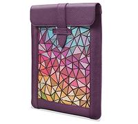 Londo OTTO472 iPad Pro 11 Inch Case - Genuine Top Grain Leather Case with Woven Garment Design for iPad Pro (2018-2020)/iPad Air (2020)/ iPad 2021 - Compatible with All 11 Inch Android Tablets, Purple