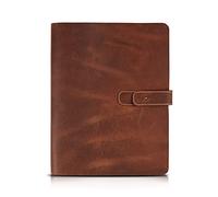 Londo OTTO490 Genuine Leather Tablet Cover with Two Card Slots & Leather Pen/Apple Pencil Holders (Brown, 11 Inch)