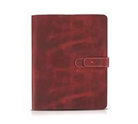 Londo Genuine Leather Tablet Cover with Two Card Slots & Leather Pen/Apple Pencil Holders (Red, 11 Inch)
