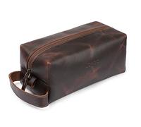 Londo Genuine Leather Travel Toiletry, Makeup, Shaving Organizer Bag - Dopp Kits - Unisex