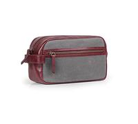 Londo Genuine Leather Travel Toiletry, Makeup, Shaving Organizer Bag - Dopp Kits - Unisex (Maroon)