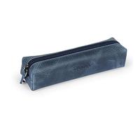 Londo Genuine Leather Zipper Pen, Pencil & Cosmetic Case - Pouch Stationery Bag