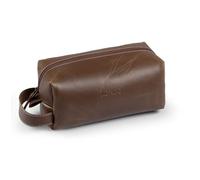 Londo Leather Cosmetic Makeup Pouch & Travel Watch Box. Stylish Durable Protective Storage Organizer for Toiletries & Versatile Accessories, Brown