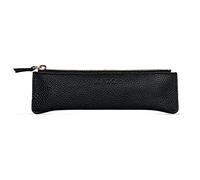 LONDO Leather Pen Case - Zippered Pencil Case for Men & Women - Genuine Leather Accessory