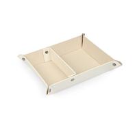 Londo Leather Tray Organizer Caddy, Practical Storage Box Valet for Wallets, Watches, Keys, Coins, Phones, Sunglasses and Office Equipment