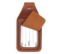 Londo Leder Luggage Tag with AirTag Holder - Leather ID Tag for Travel - Compatible with Apple AirTag