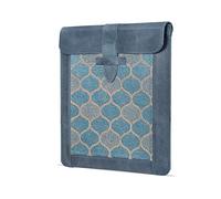 Londo OTTO480 iPad Pro 12.9 Case 2020 - Genuine Top Grain Leather iPad Case with Woven Garment Design for 2018-2020 iPad Pro 3rd & 4th Generation - Compatible with all 12 Inch Tablets - Blue