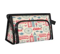 Londo Pattern Travel Toiletry Bag for Women Men Girls Boys UK Londo Multifunctional Makeup Pouch Bag Wash Toiletries Cosmetic Organizer Shower Bag
