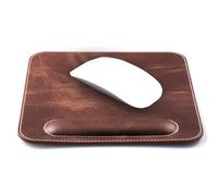 LONDO Genuine Leather Mousepad with Wrist Rest (Brown)