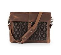 LONDO Top Grain Leather Zion Messenger Bag, Laptop Bag, Travel Bag for Work, Office, School (Light Brown, 13 inches)